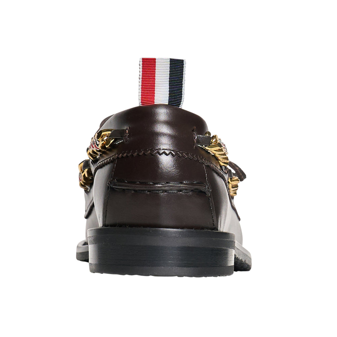 Boat Shoe With Leather Layered