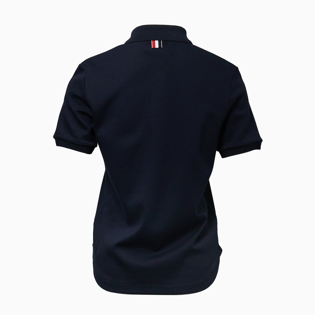 Round Collar Rib Cuff Button Shirt