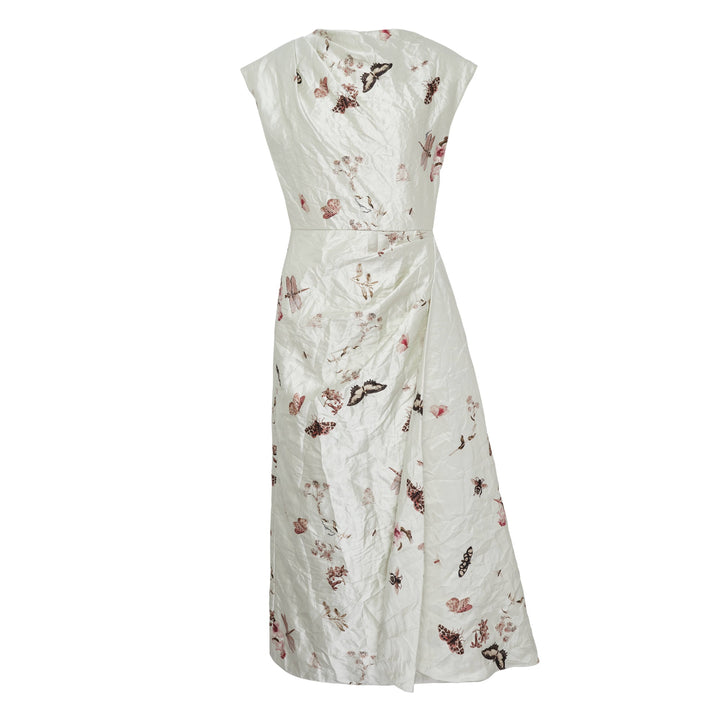 Short Sleeve Draped Dress