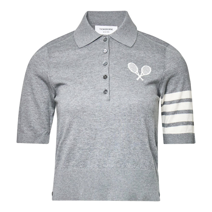Tennis Racquets Intarsia Polo