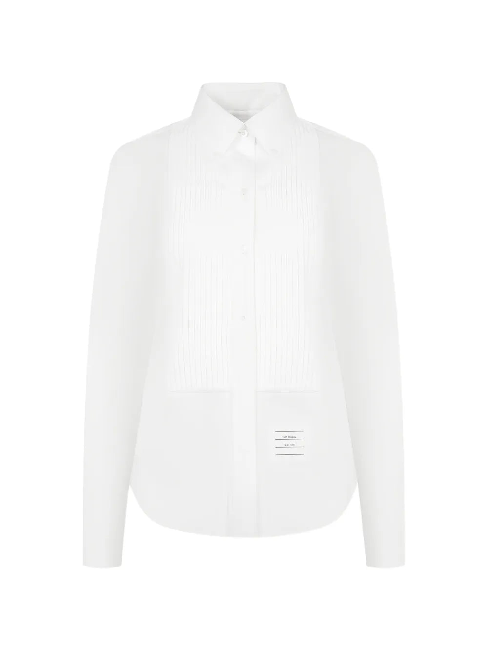 Plisse Bib Button Down Shirt