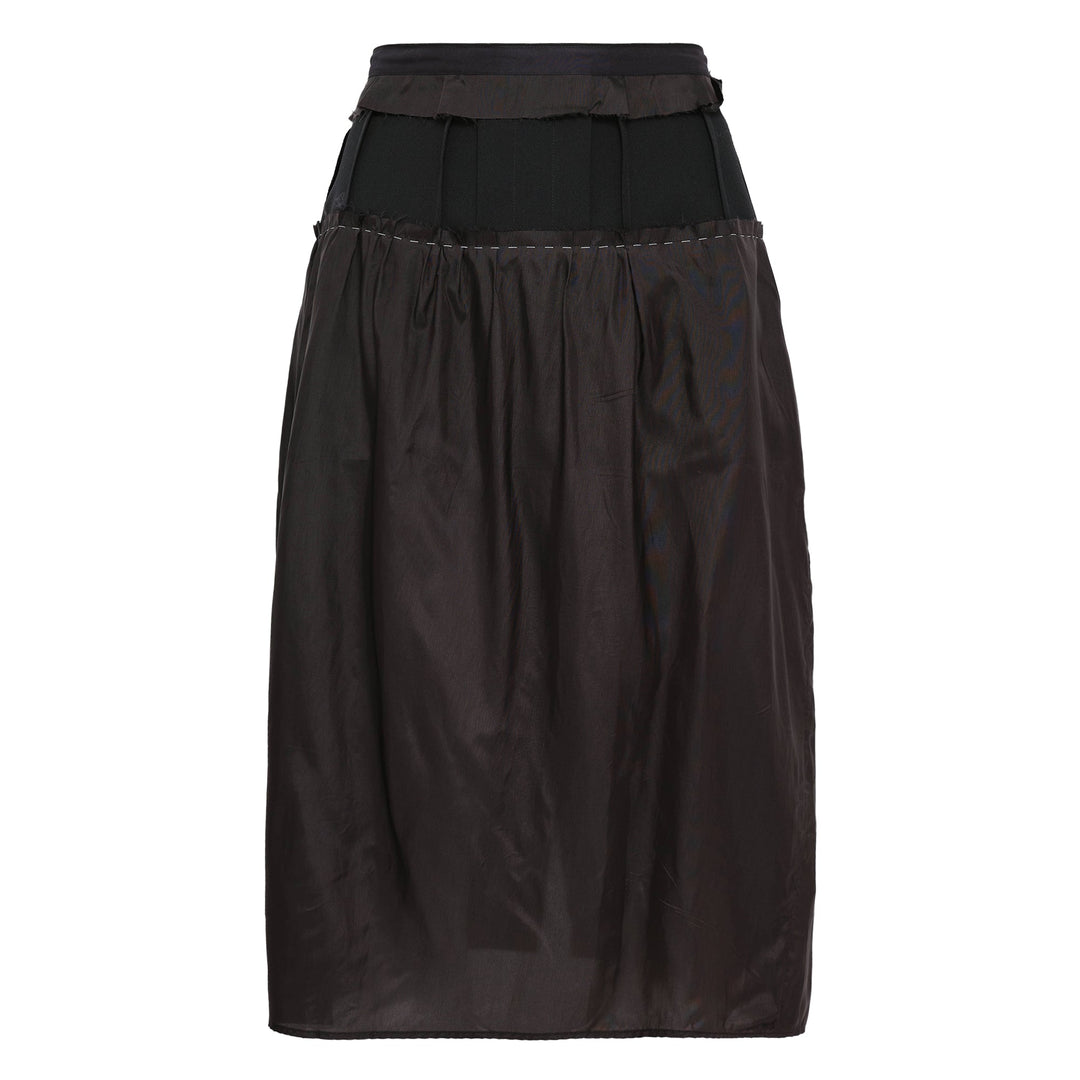Wool Gabardine Linen Skirt