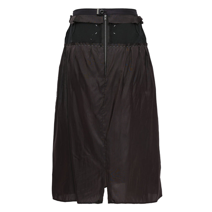 Wool Gabardine Linen Skirt