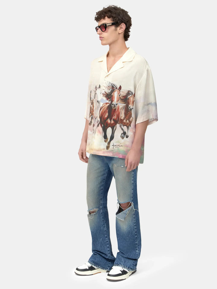 AMIRI Horses Camp Shirt
