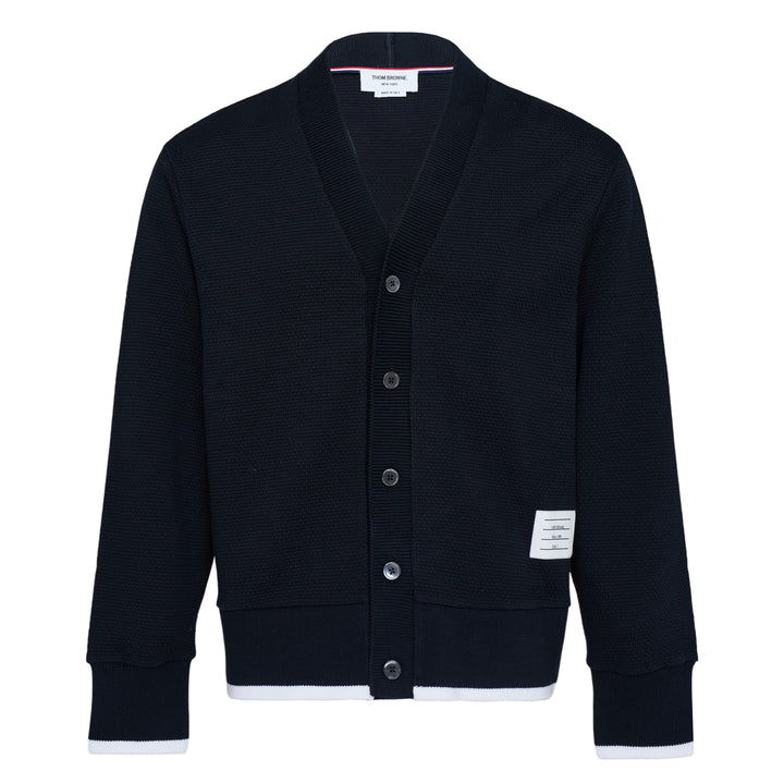 V Neck Cardigan With Chunky Trims