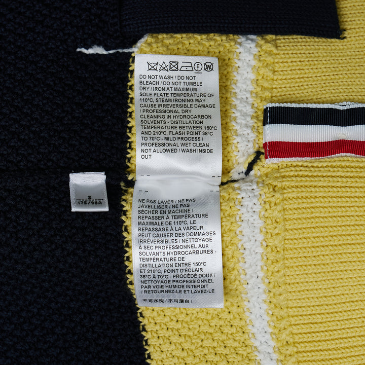 Classic Stripe Seed Stitch V Cardigan