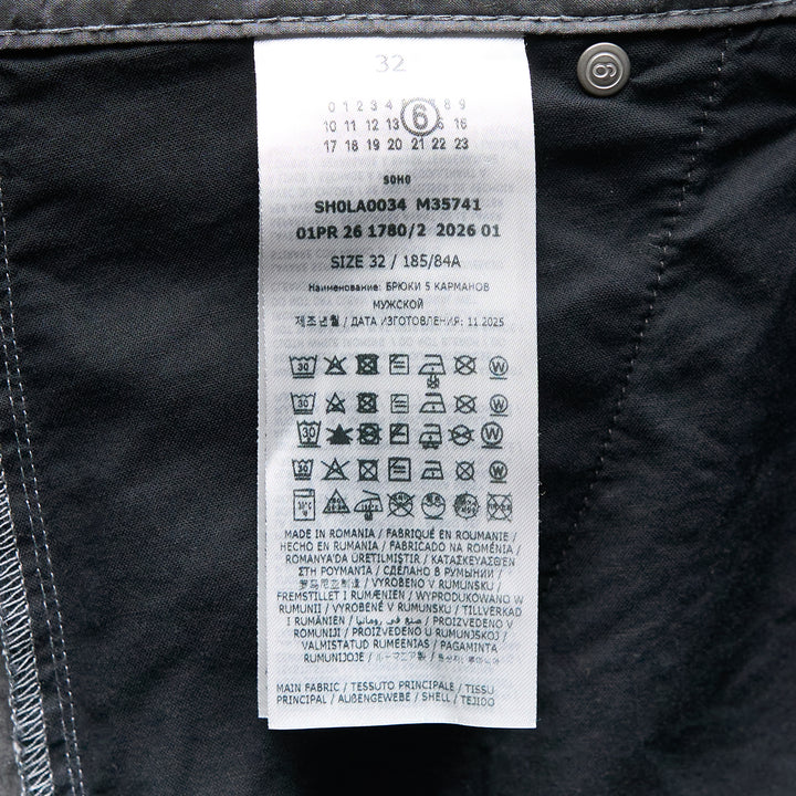 MM6 Washed Cotton 5 Pocket Pants – Available at Club 21, Official Retailer in Singapore, Malaysia & Thailand with Global Shipping Online