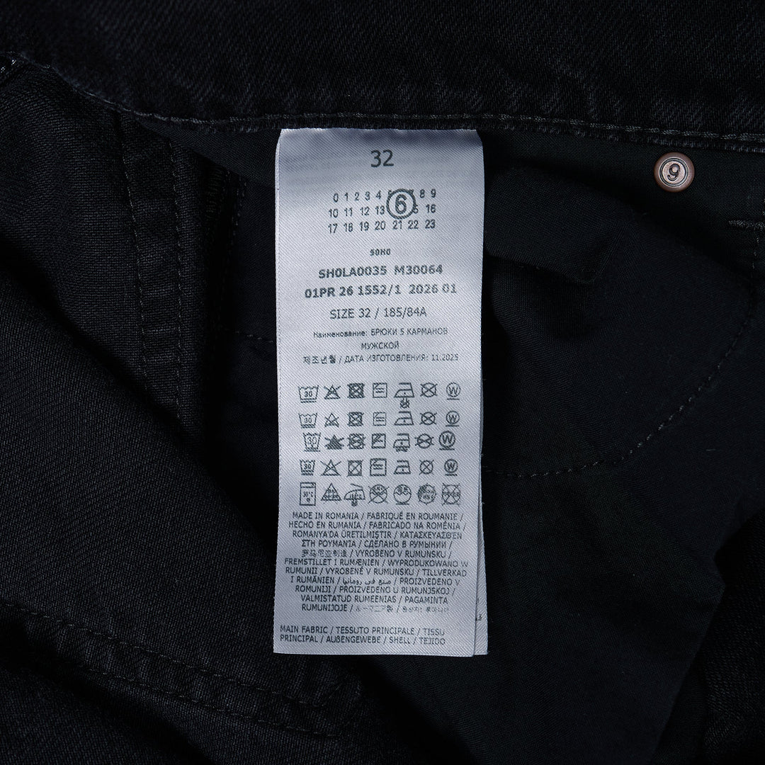 5 Pocket Black Denim Pants