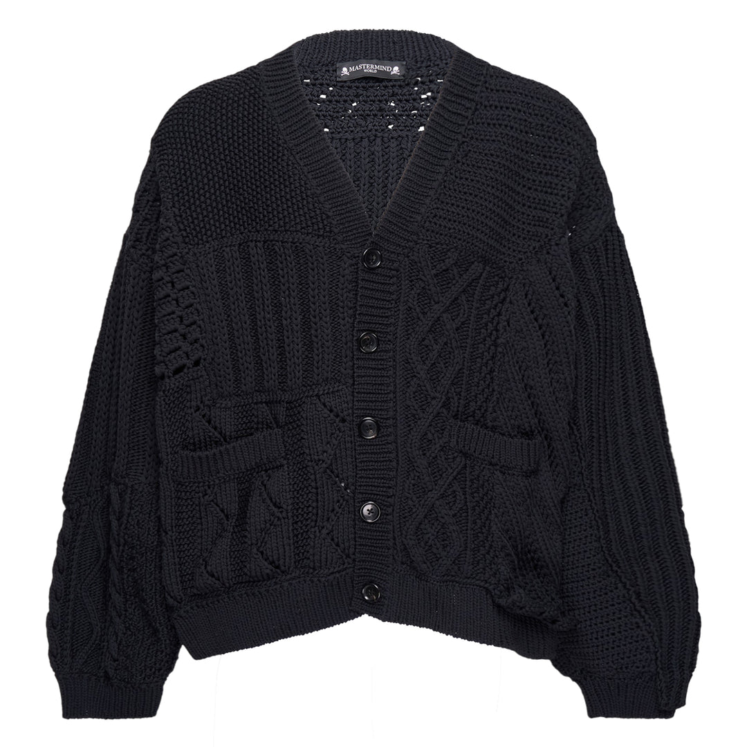 Oversized Hand Knitted Patchwork Cardigan