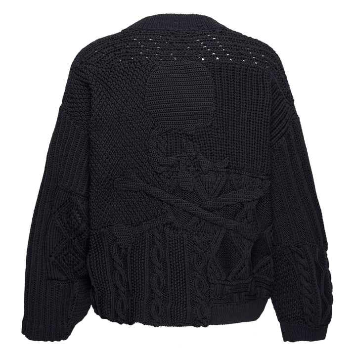 Oversized Hand Knitted Patchwork Cardigan