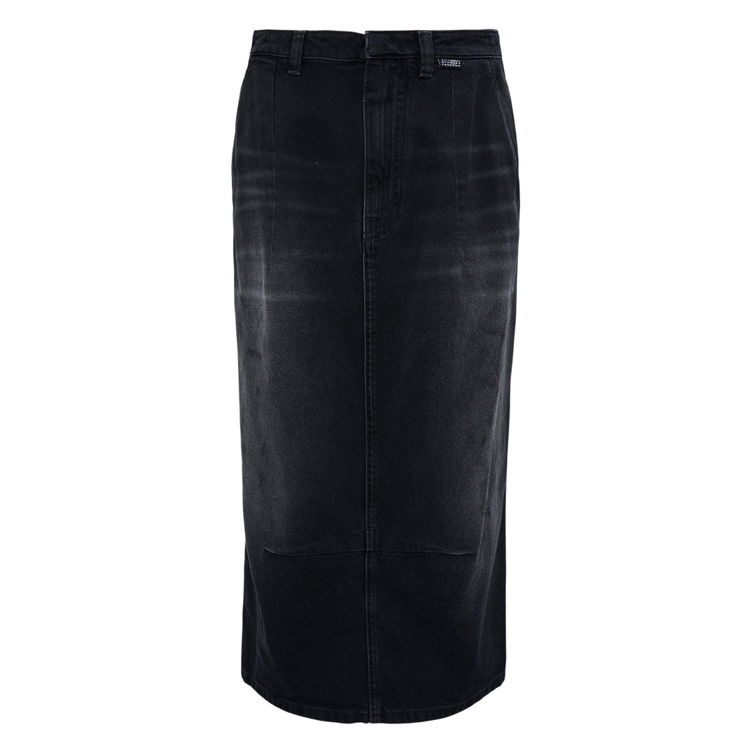 Midi Skirt Black Denim