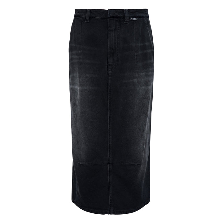 Midi Skirt Black Denim