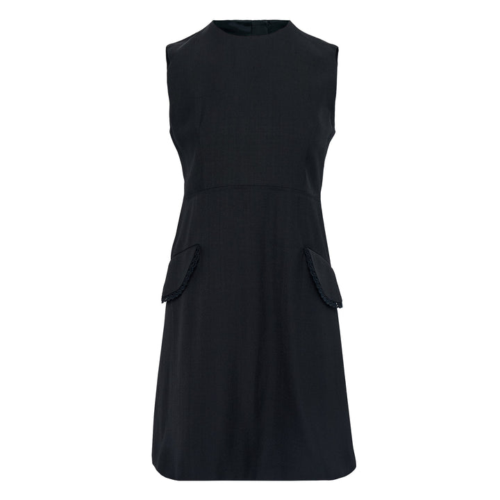 Dress With Trim Fluid Silk