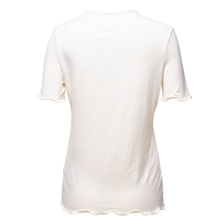Embroidered Stretch Silk Linen Top