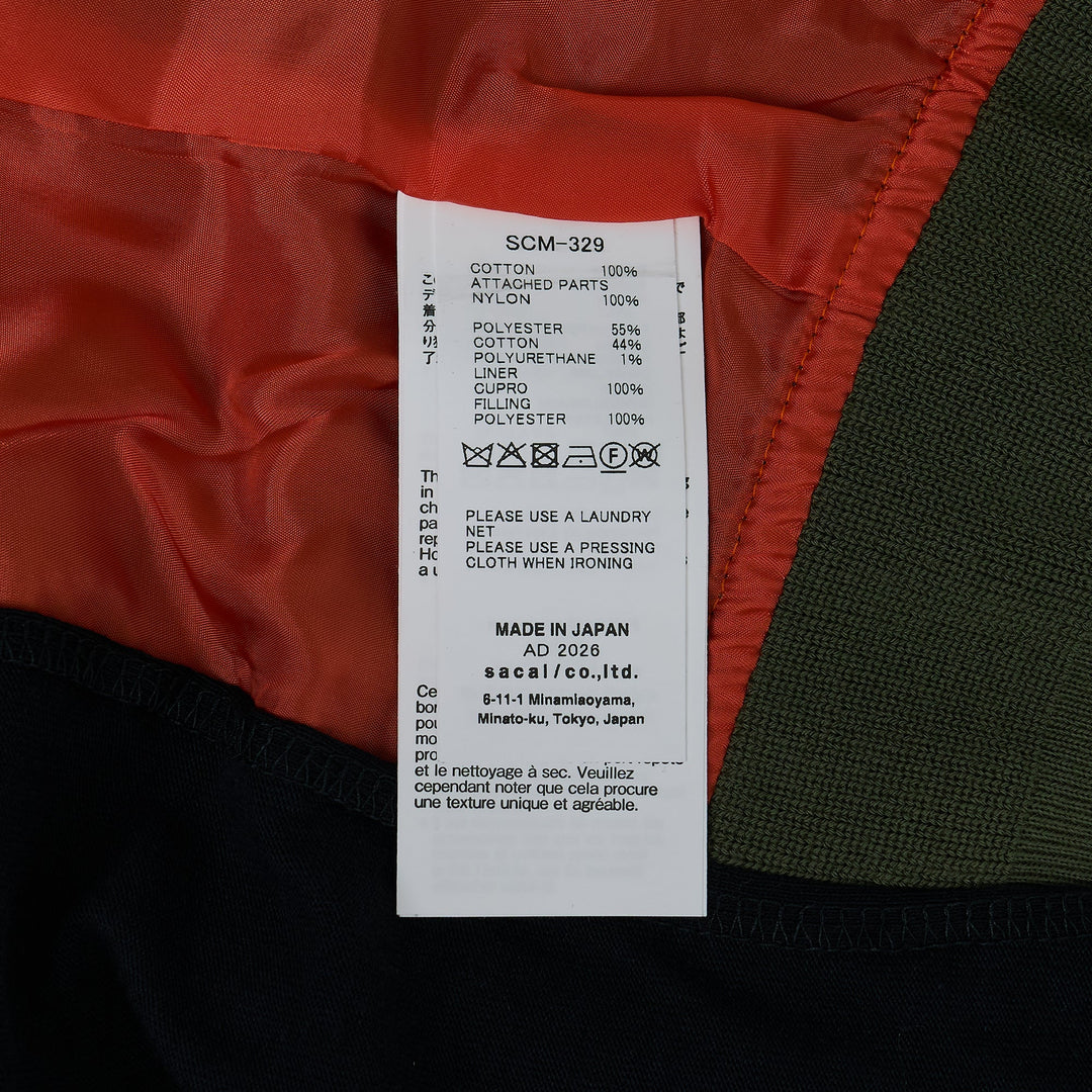 Nylon Twill x Cotton Jersey Tee