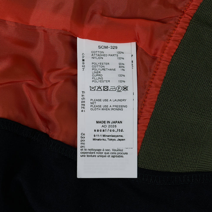 Nylon Twill x Cotton Jersey Tee