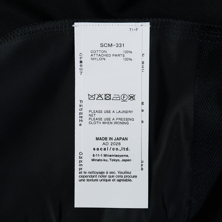 Nylon Twill Cotton Jersey T-Shirt