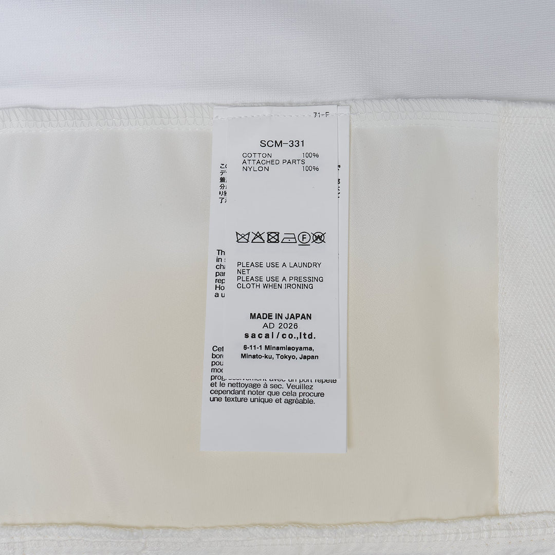 Nylon Twill Cotton Jersey T-Shirt