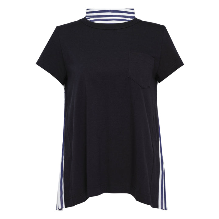 sacai Cotton Poplin x Cotton Jersey Tee – Available at Club 21, Official Retailer in Singapore, Malaysia & Thailand with Global Shipping Online