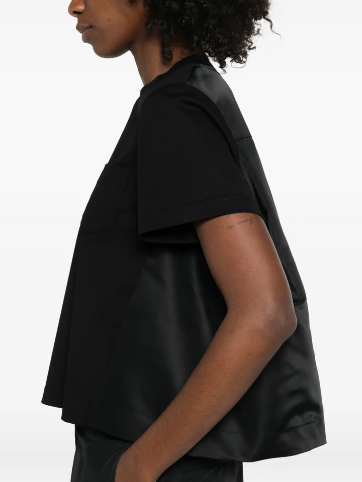 Nylon Twill x Cotton Jersey T-Shirt