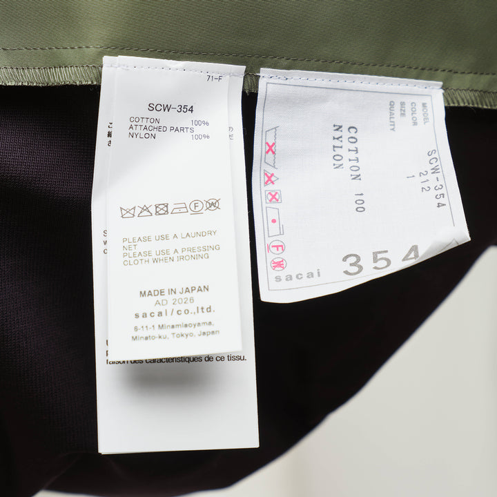 Nylon Twill Cotton Jersey T-Shirt