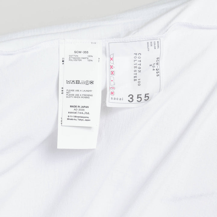 sacai Satin x Cotton Jersey T-Shirt – Available at Club 21, Official Retailer in Singapore, Malaysia & Thailand with Global Shipping Online