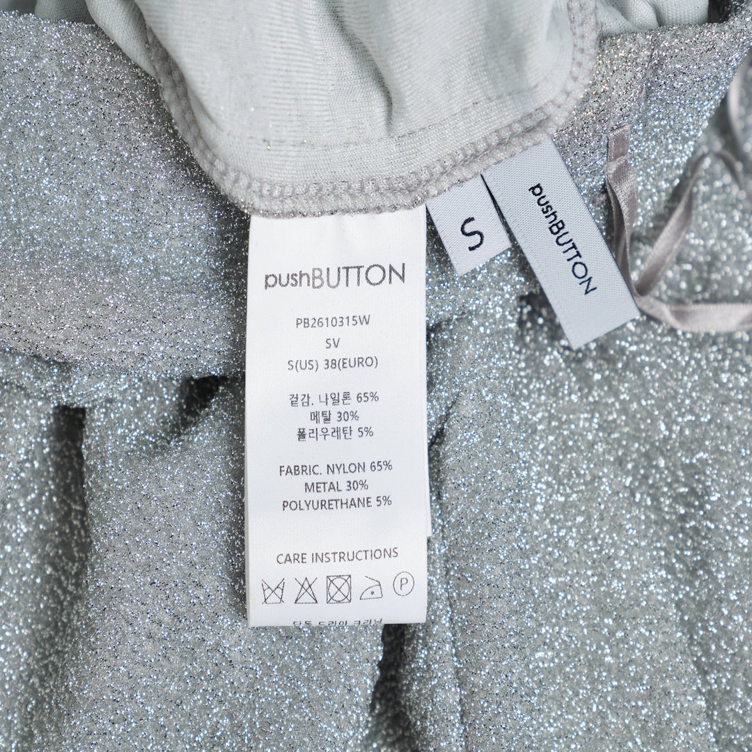 Silver Glitter Capri Pants