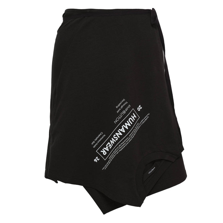 Black Wrap Tee Skirt