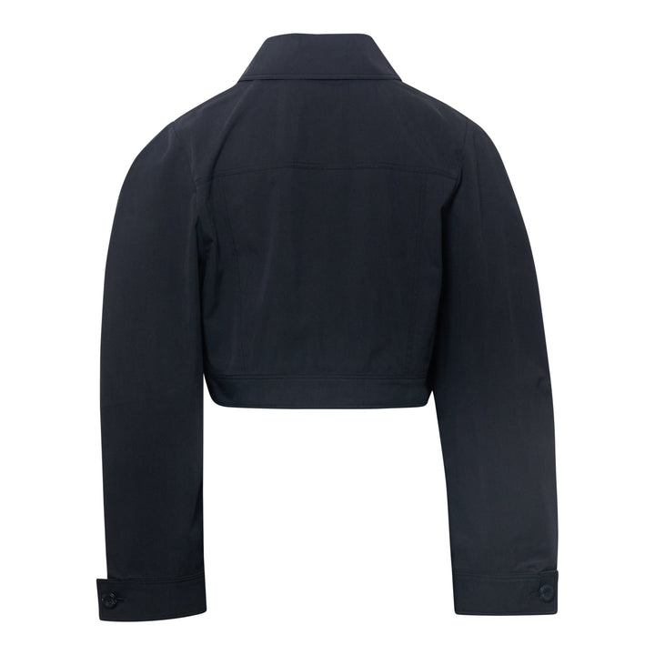 Navy Signature Cropped Trucker