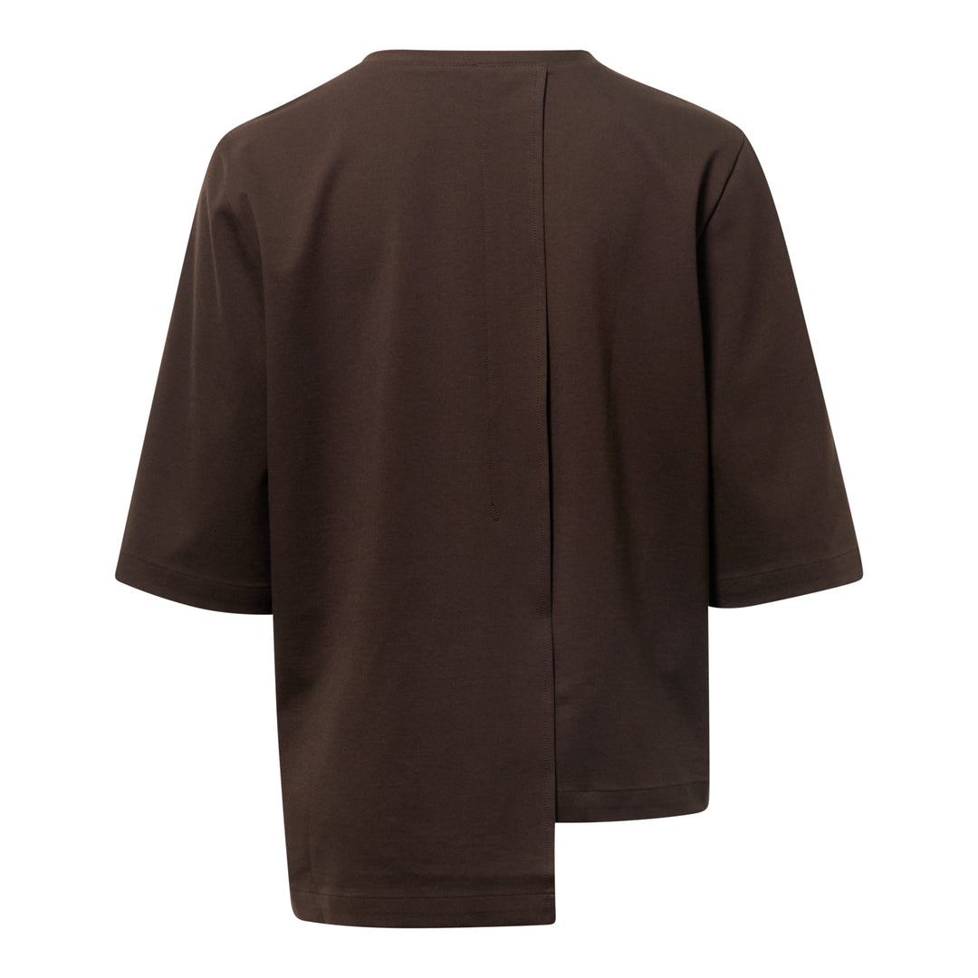 Brown Ponte Layered T-Shirt