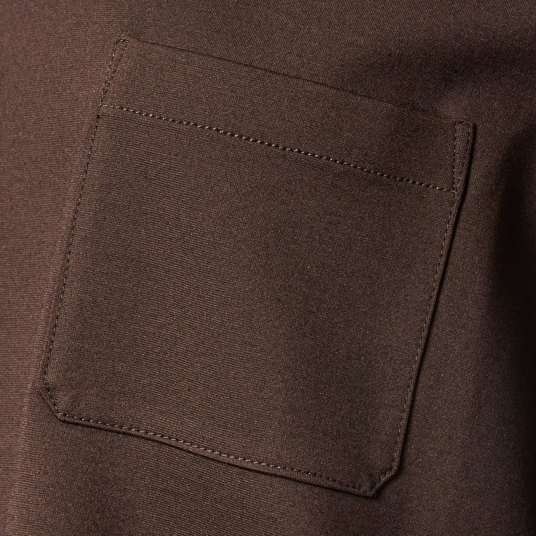 Brown Ponte Layered T-Shirt