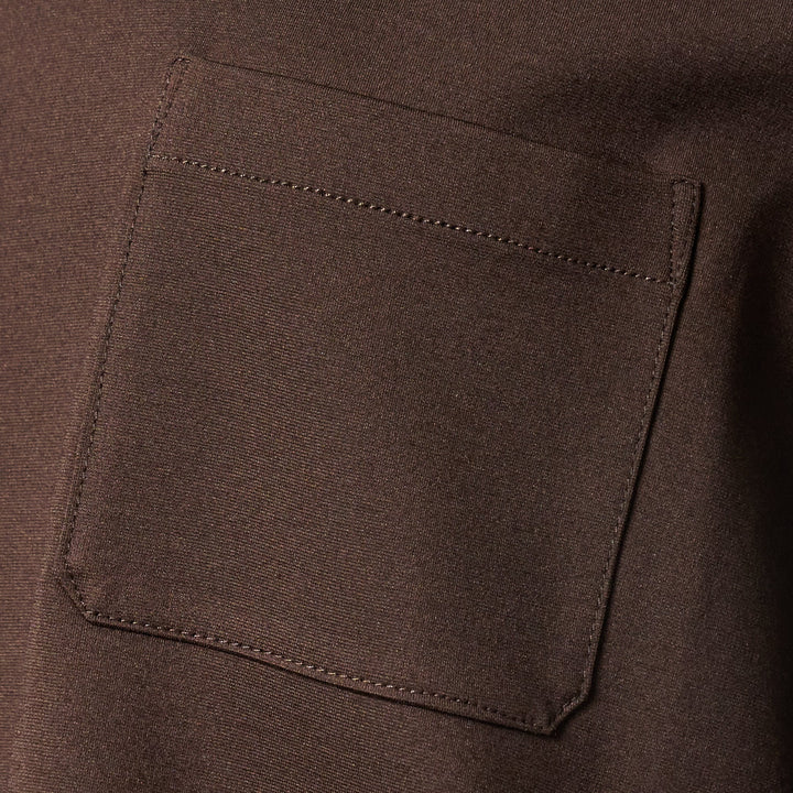 Brown Ponte Layered T-Shirt
