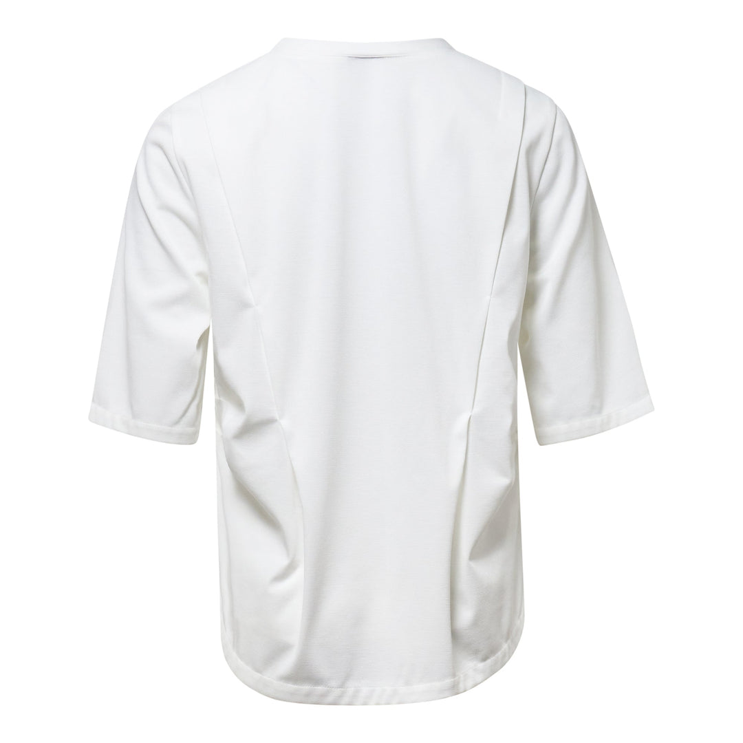 White Ponte Side T-Shirt