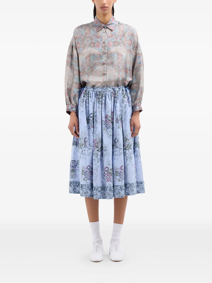 Floral Print Midi Skirt