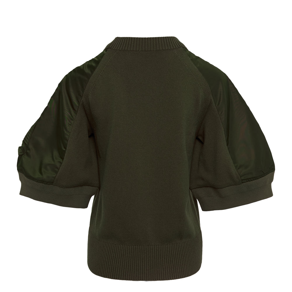 sacai Nylon Twill x Knit Pullover - view 2