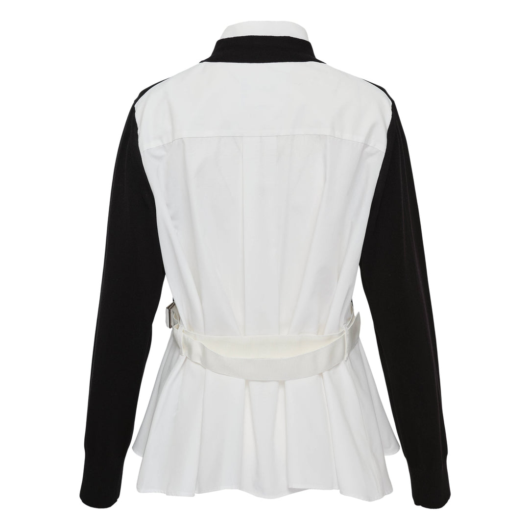 Poplin x Cotton Knit Cardigan
