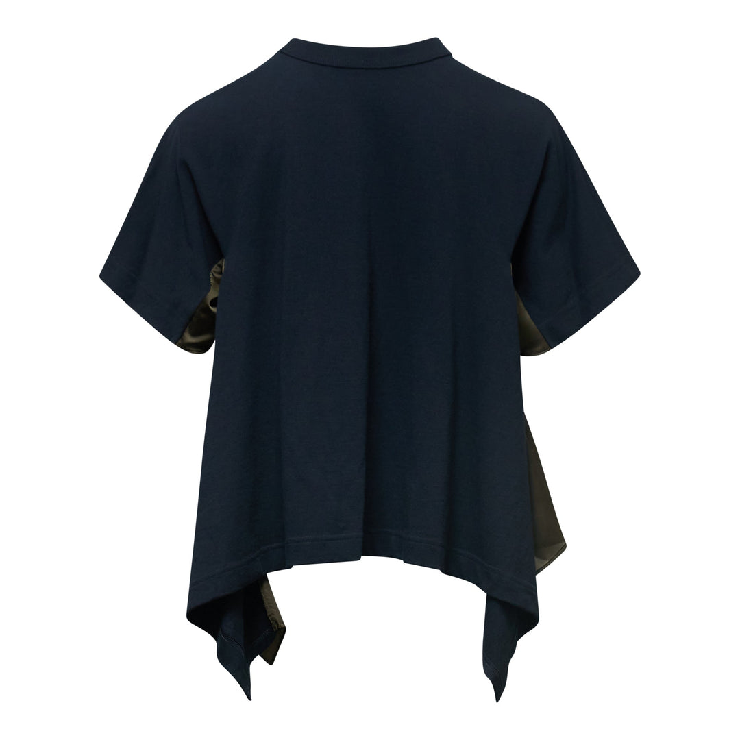 Satin x Cotton Jersey T-Shirt