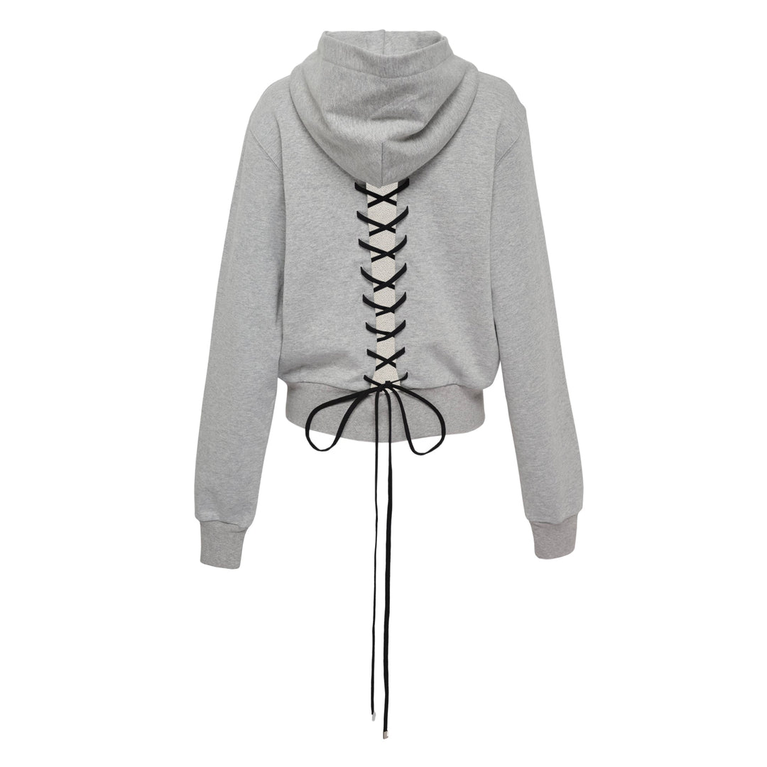 Back Lace-Up Hoodie