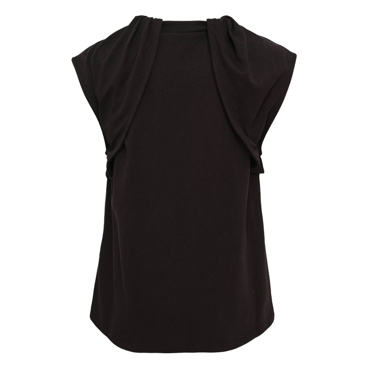 Piercing Sticker Print Drape Top