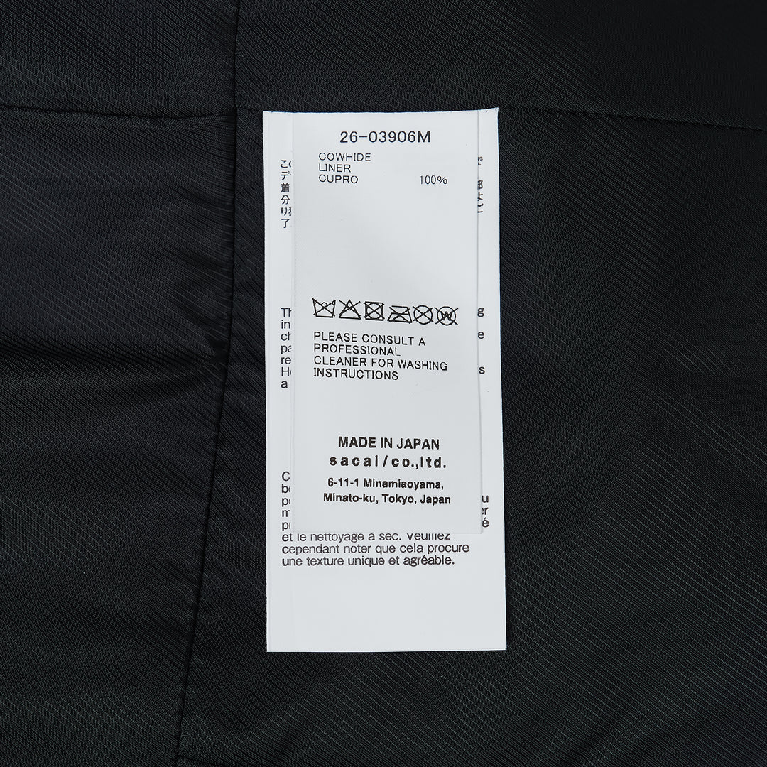 sacai Leather Blouson – Available at Club 21, Official Retailer in Singapore, Malaysia & Thailand with Global Shipping Online