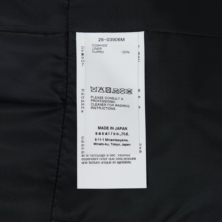 sacai Leather Blouson – Available at Club 21, Official Retailer in Singapore, Malaysia & Thailand with Global Shipping Online