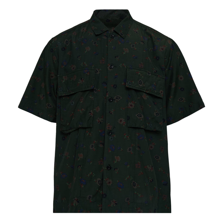 Overdyed Floral Print Shirt