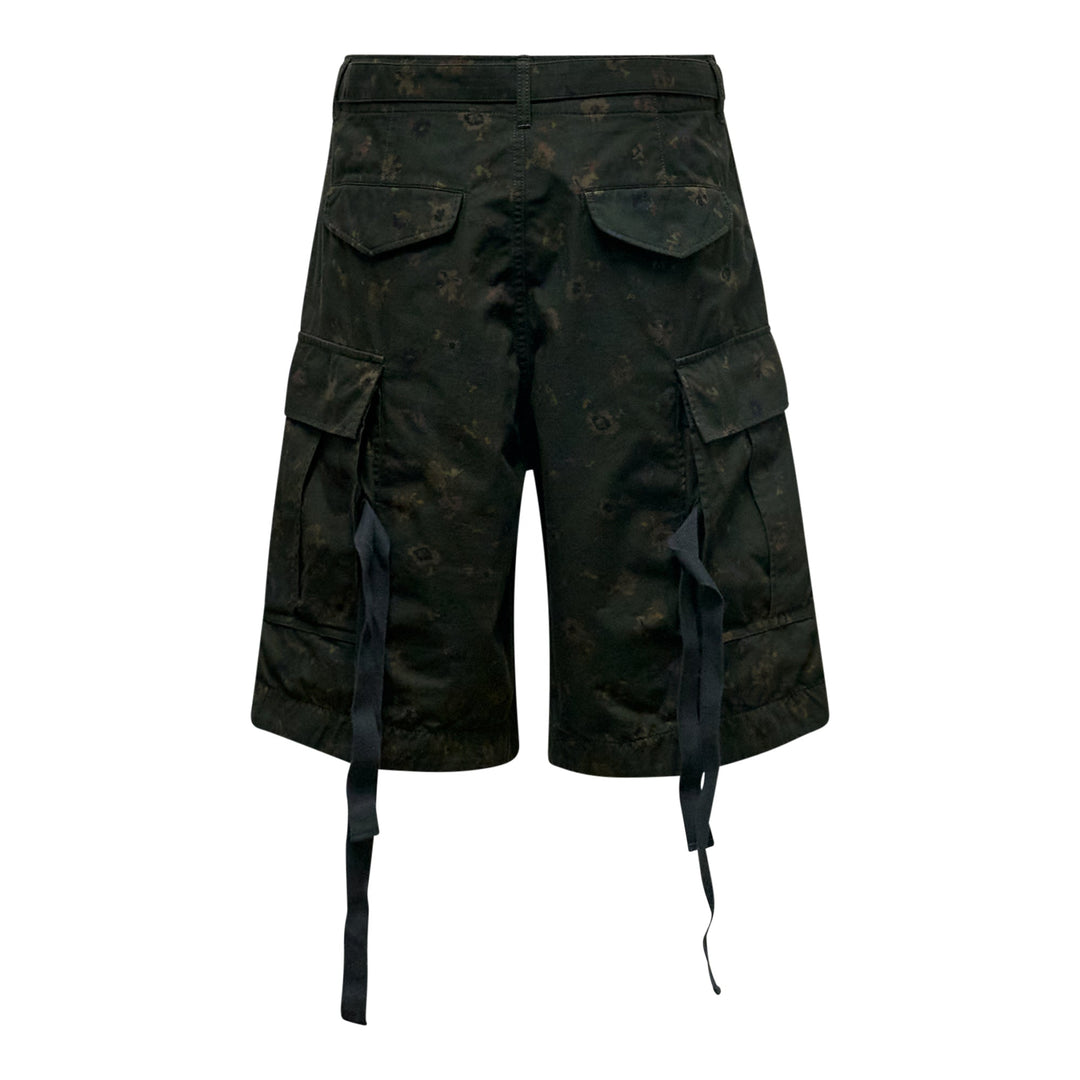Overdyed Floral Print Shorts