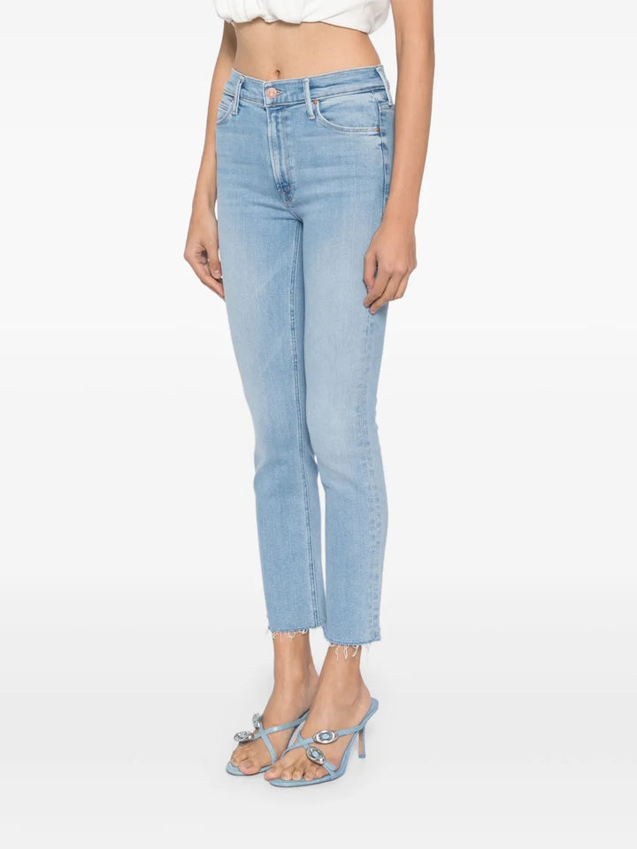 Mid Rise Dazzler Ankle Fray Jeans