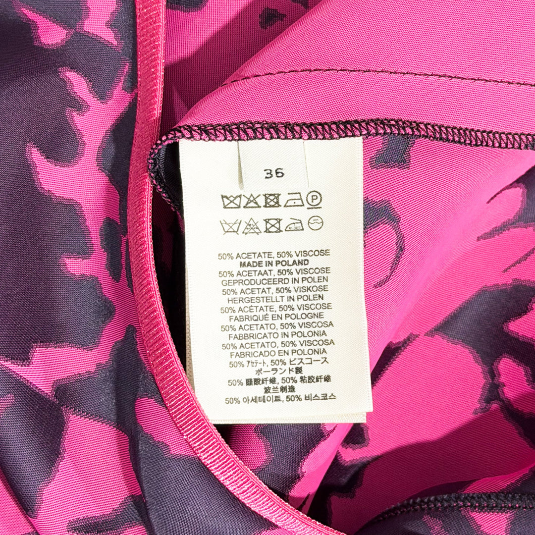 Bias Cut Skirt Double-Dye Floral