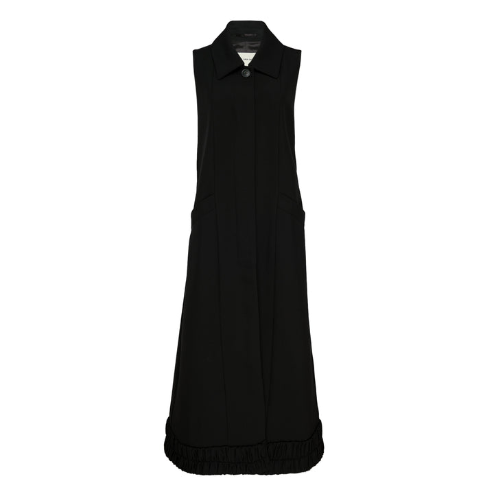 Long Flared Sleeveless Coat