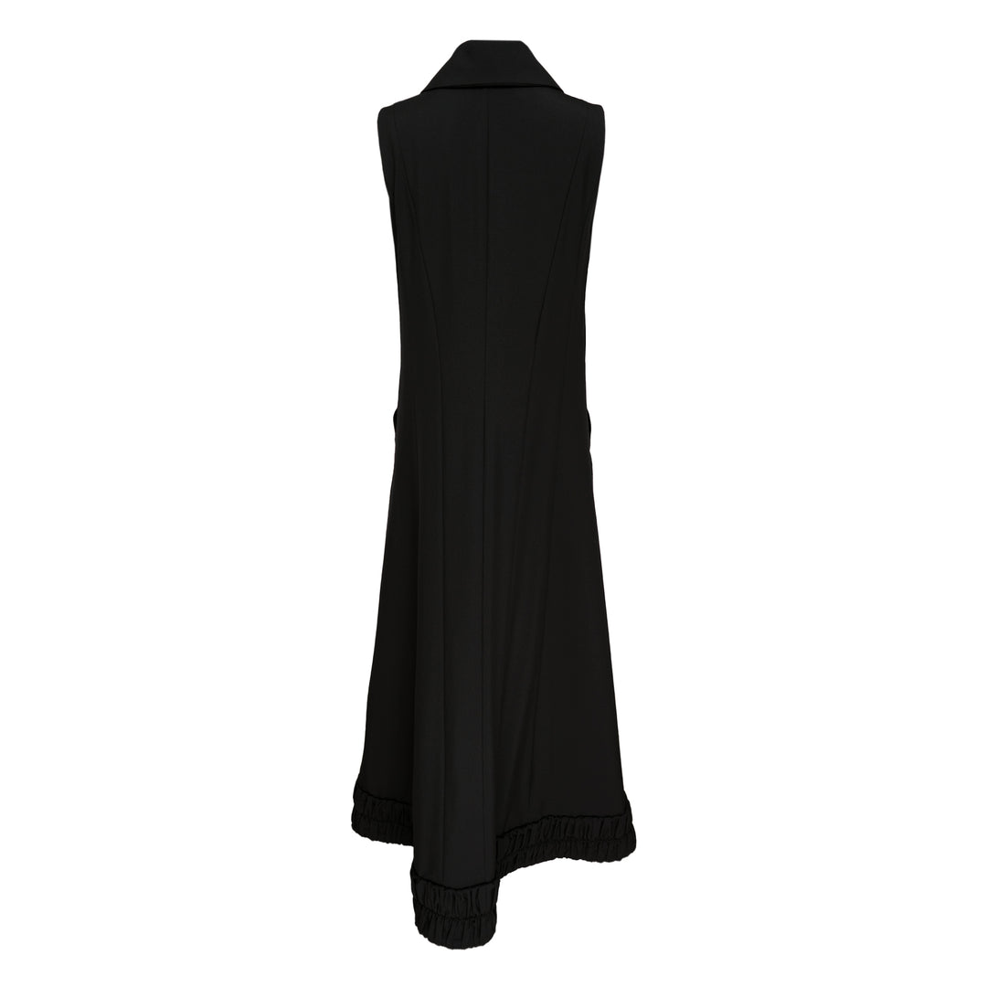 Long Flared Sleeveless Coat