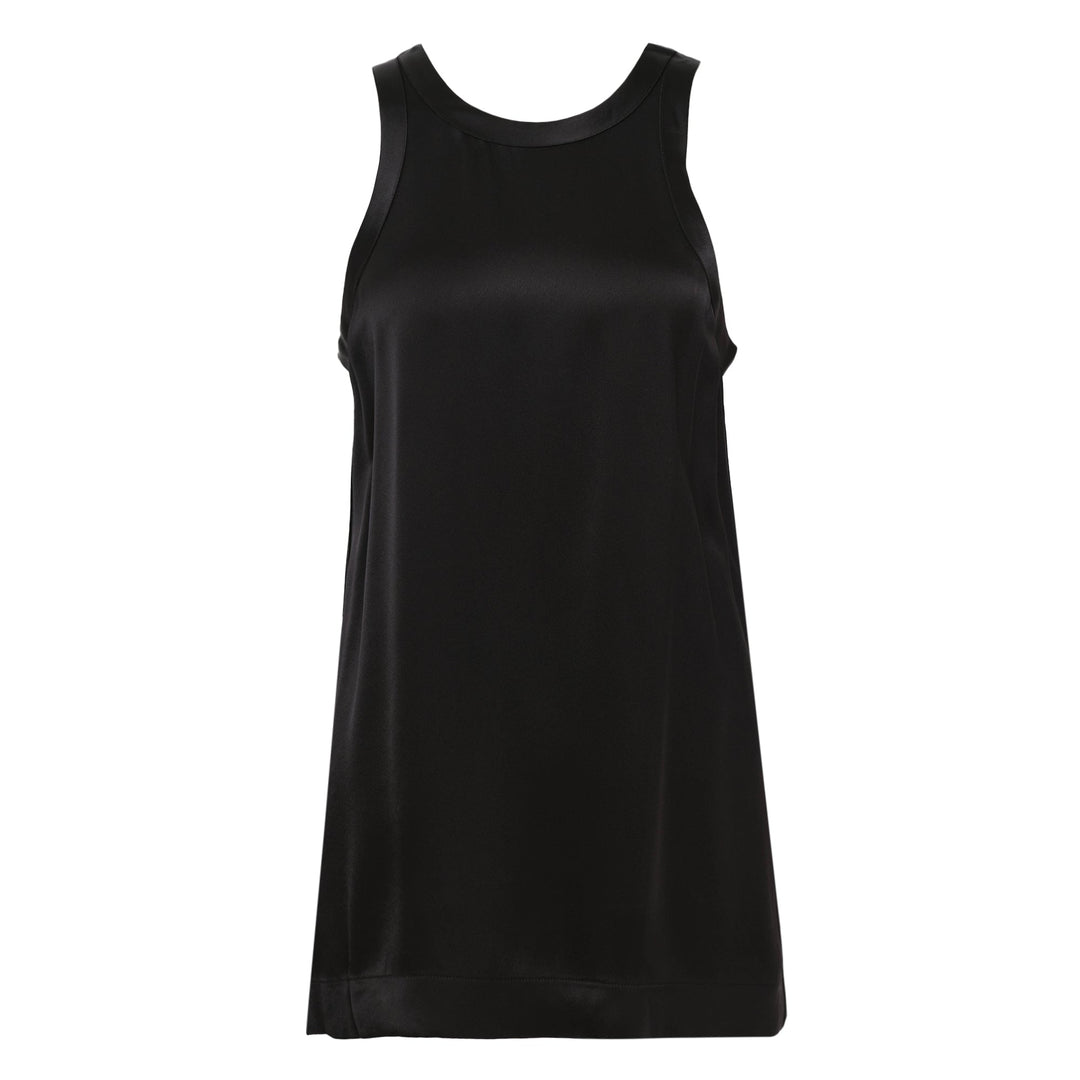 Curved Satin Tank