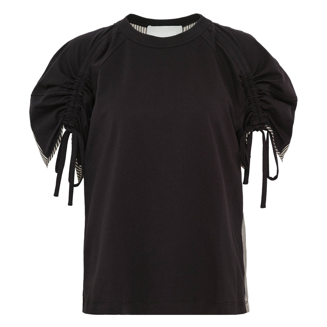 Short Sleeve Ruched Sleeve T-Shirt
