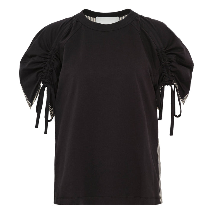 Short Sleeve Ruched Sleeve T-Shirt